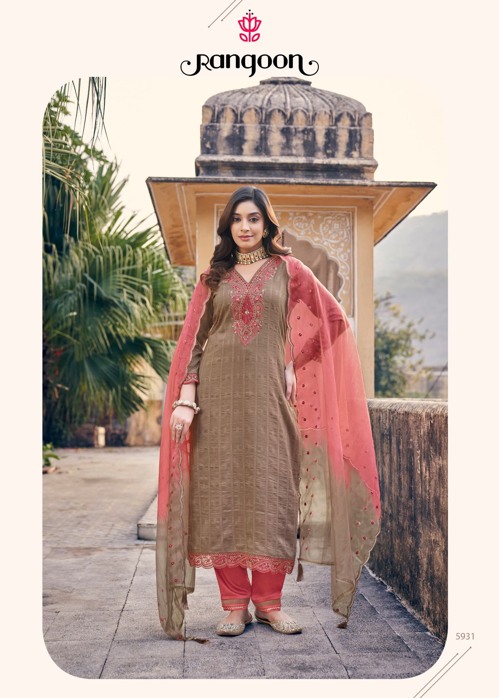 Palvi By Rangoon Viscose Kurti With Bottom Dupatta Wholesale In India